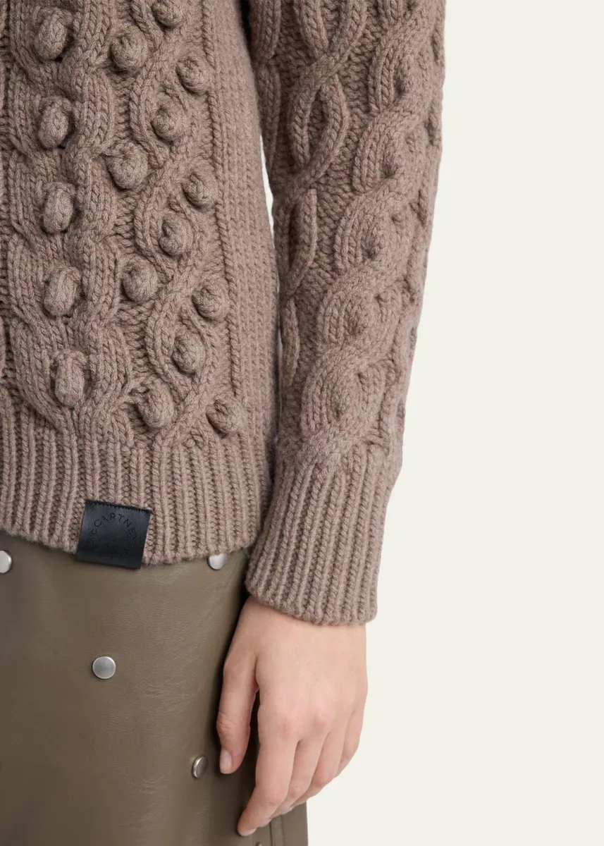 Stella McCartney Bobble Cable Knit Turtleneck Sweater | Thumbnail 5 Stella McCartney Bobble Cable Knit Turtleneck Sweater | Thumbnail 5