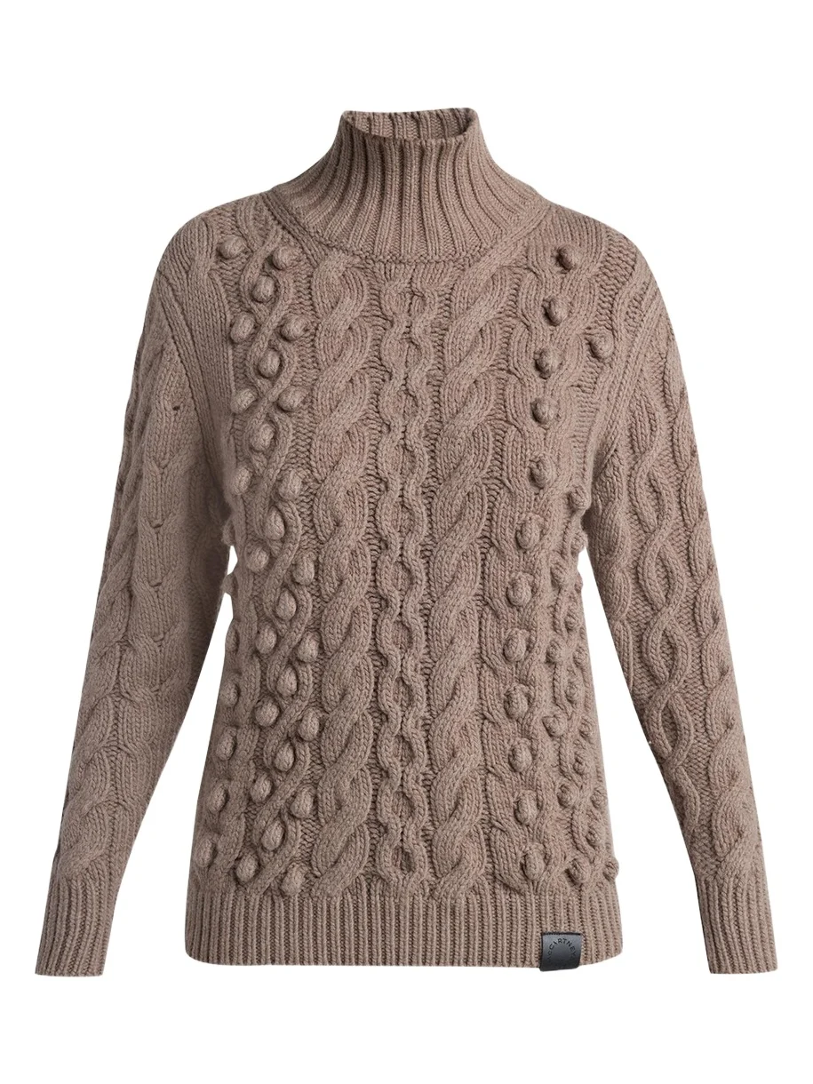Stella McCartney Bobble Cable Knit Turtleneck Sweater