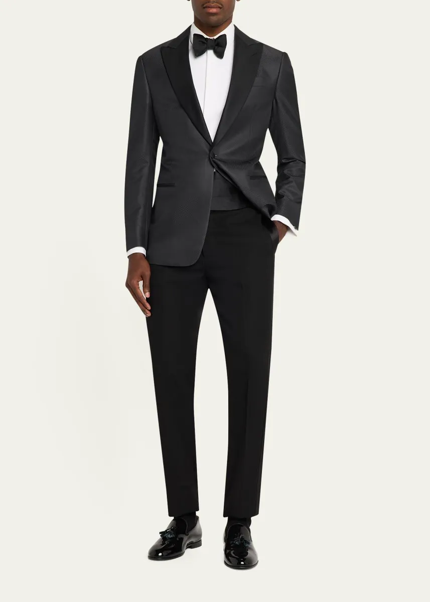 Giorgio Armani Wool-Silk Micro Jacquard Dinner Jacket | Thumbnail 2