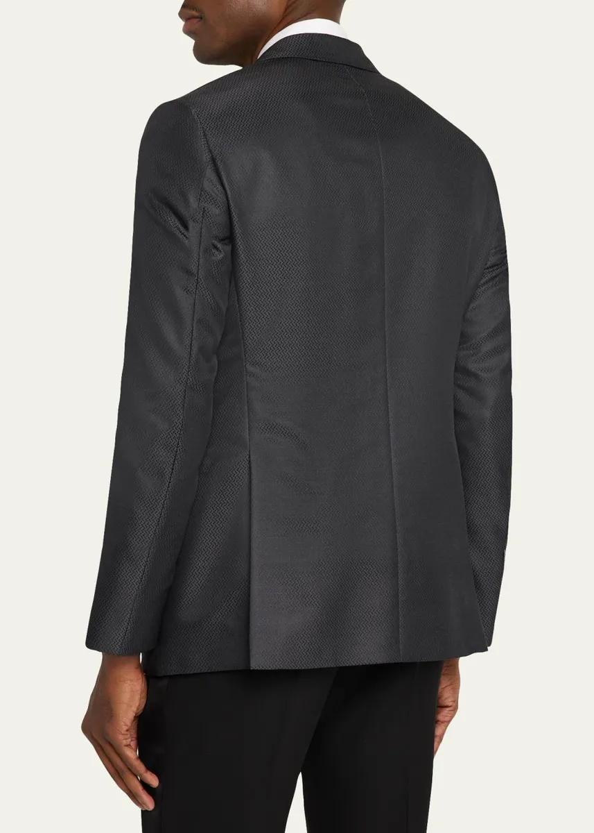 Giorgio Armani Wool-Silk Micro Jacquard Dinner Jacket | Thumbnail 3