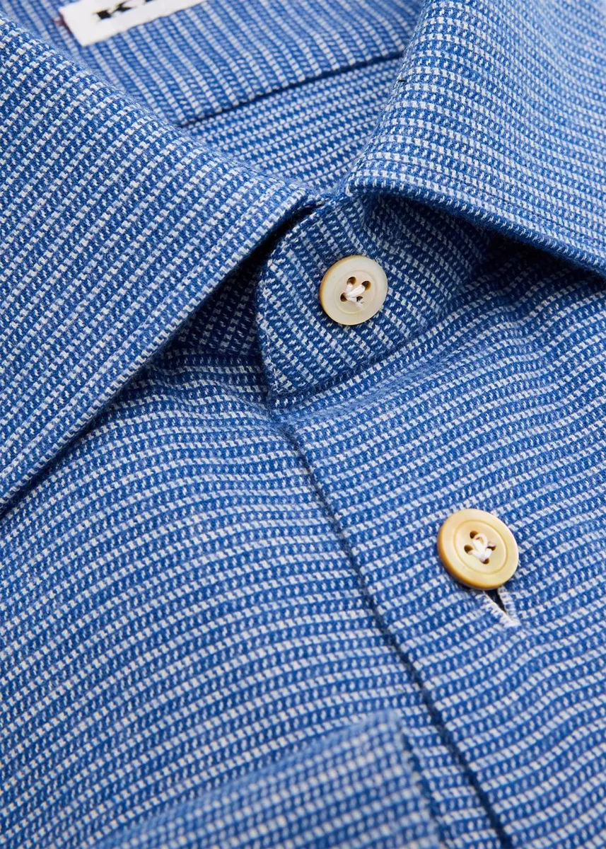 Kiton Men's Micro-Pattern Cotton Dress Shirt | Thumbnail 2 Kiton Men's Micro-Pattern Cotton Dress Shirt | Thumbnail 2