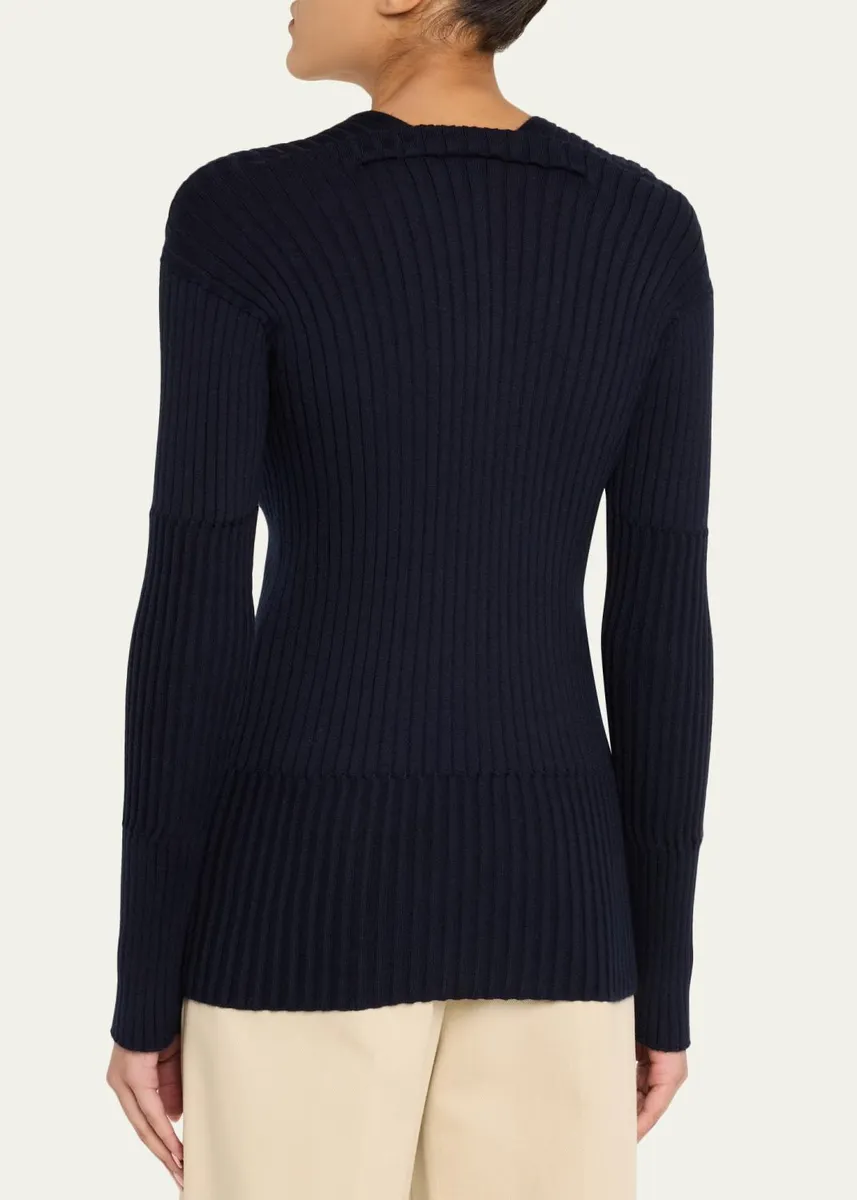 Bottega Veneta Claw Embellished Cashmere-Silk Rib Sweater | Thumbnail 7 Bottega Veneta Claw Embellished Cashmere-Silk Rib Sweater | Thumbnail 7
