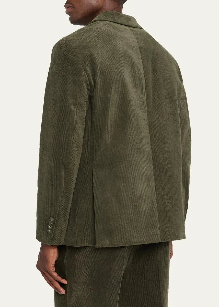 OFFICINE GÉNÉRALE Men's Michel Corduroy Single-Breasted Sport Coat | Thumbnail 3