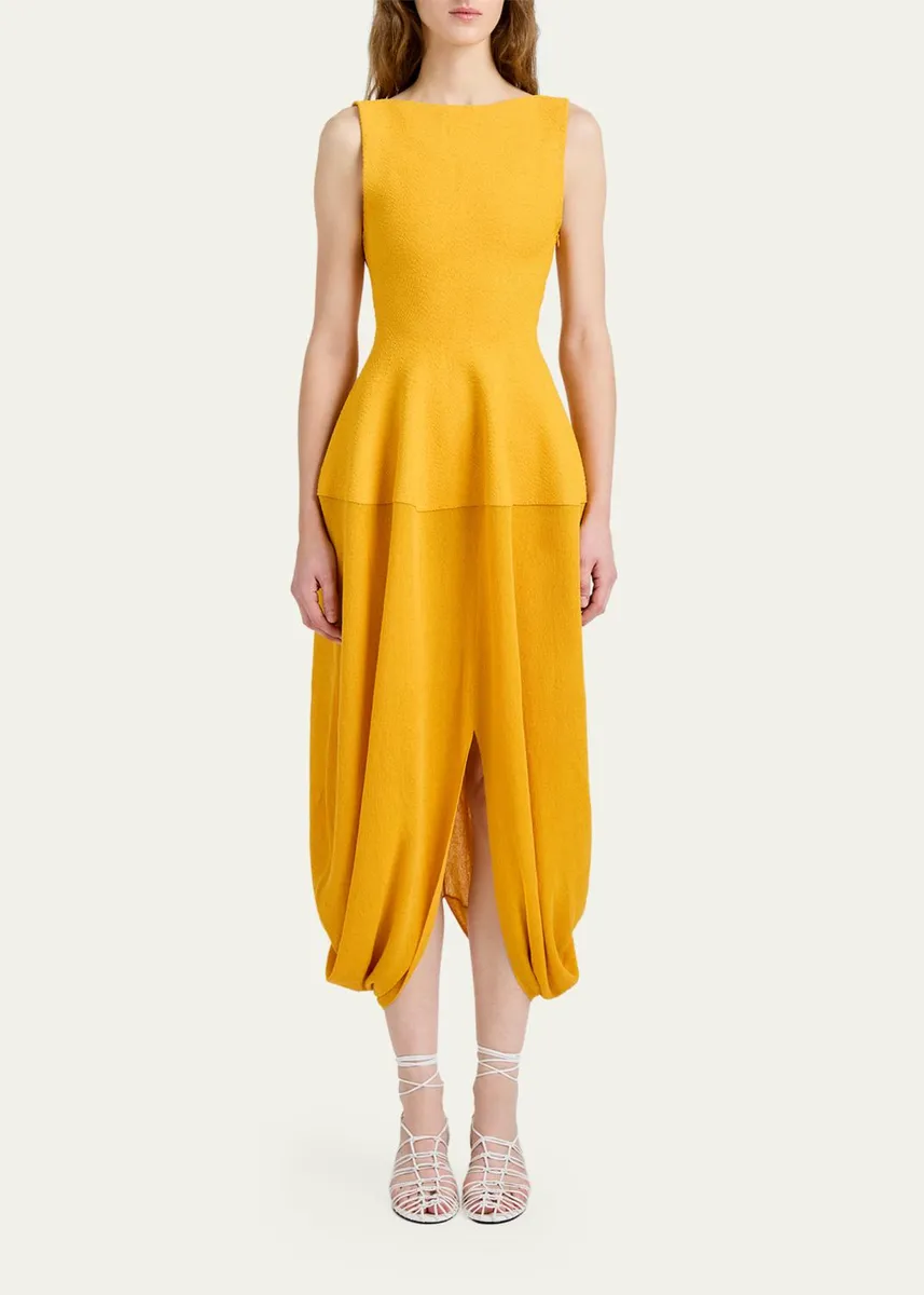 Proenza Schouler Sukki Sleeveless Draped Cocoon Midi Dress | Thumbnail 2 Proenza Schouler Sukki Sleeveless Draped Cocoon Midi Dress | Thumbnail 2