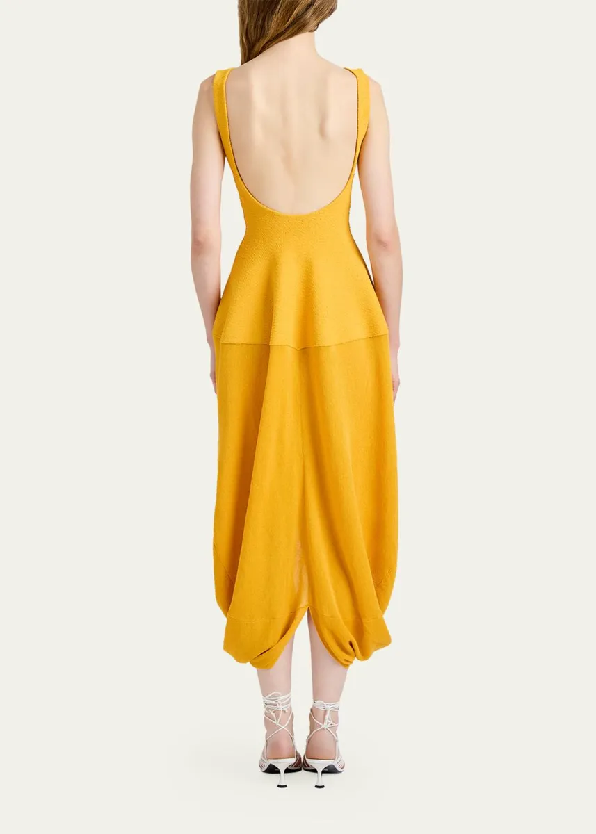 Proenza Schouler Sukki Sleeveless Draped Cocoon Midi Dress | Thumbnail 3 Proenza Schouler Sukki Sleeveless Draped Cocoon Midi Dress | Thumbnail 3