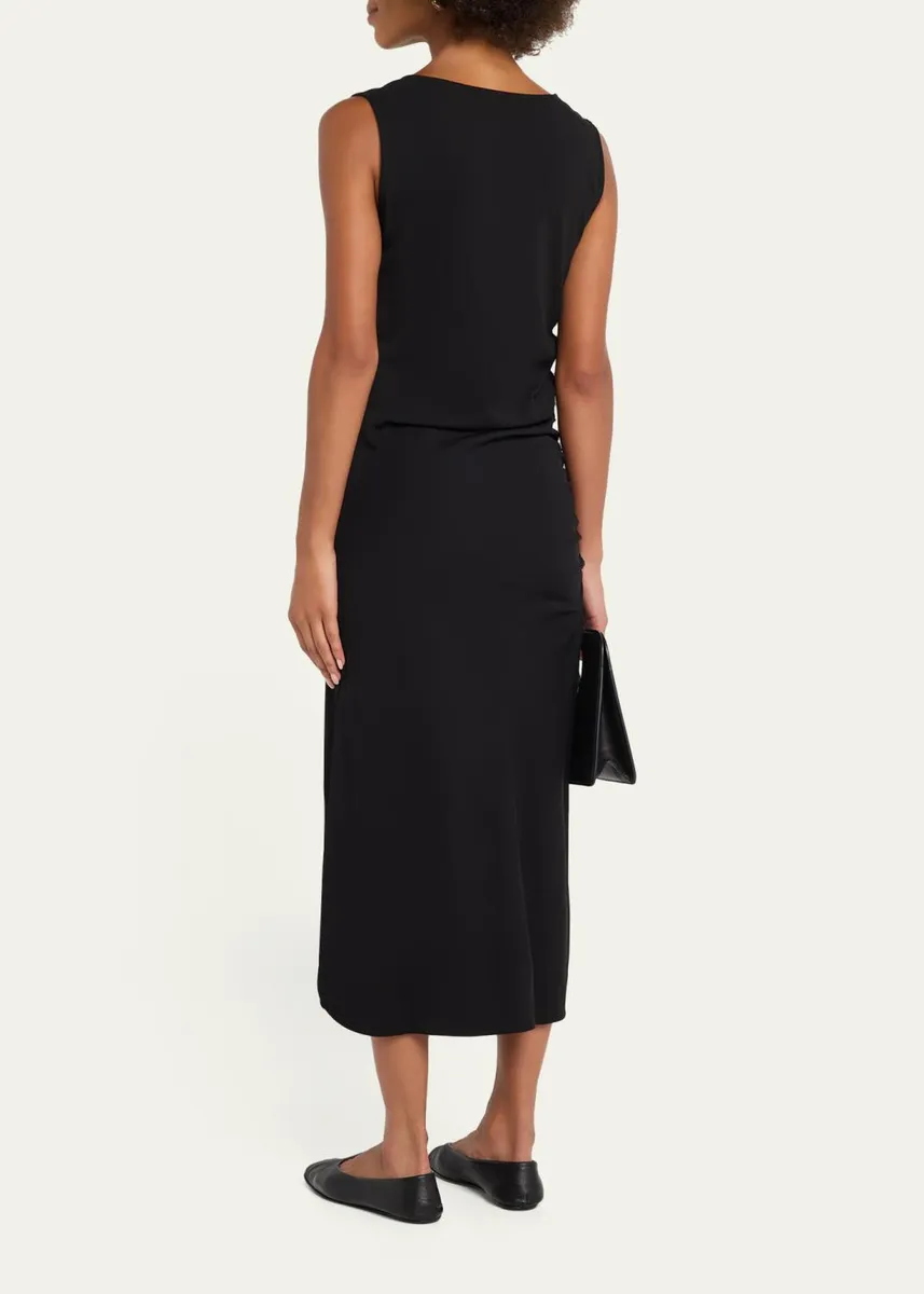 OFFICINE GÉNÉRALE Inae Stretch Viscose Midi Dress | Thumbnail 3