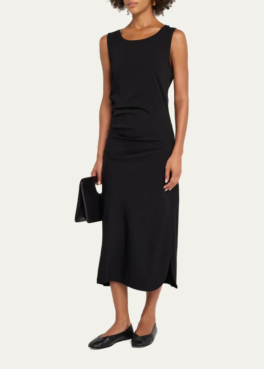 OFFICINE GÉNÉRALE Inae Stretch Viscose Midi Dress | Thumbnail 4