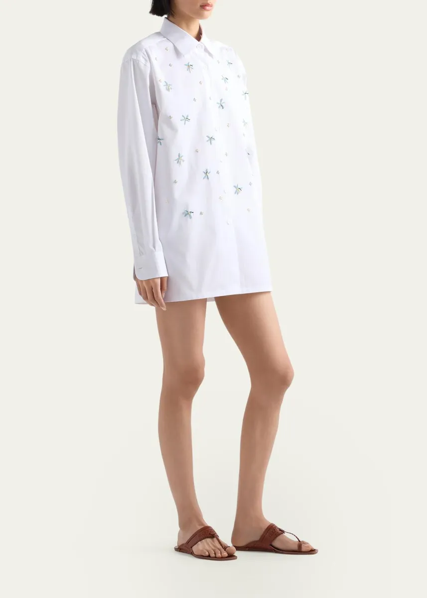 Prada Embellished Cotton Button-Down Shirt | Thumbnail 2