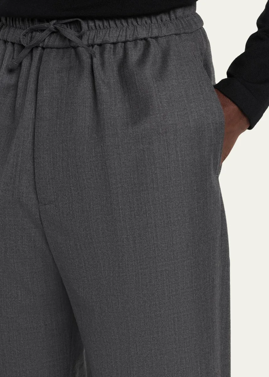 OFFICINE GÉNÉRALE Men's Nilson Soft Wool Elastic Drawstring Pants | Thumbnail 5 OFFICINE GÉNÉRALE Men's Nilson Soft Wool Elastic Drawstring Pants | Thumbnail 5