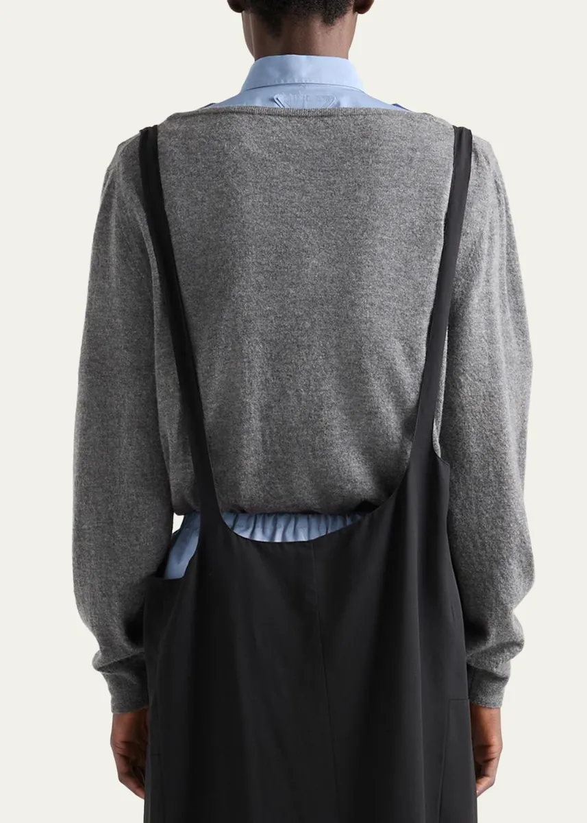 Prada Plunging V-Neck Cashmere Cardigan | Thumbnail 3 Prada Plunging V-Neck Cashmere Cardigan | Thumbnail 3