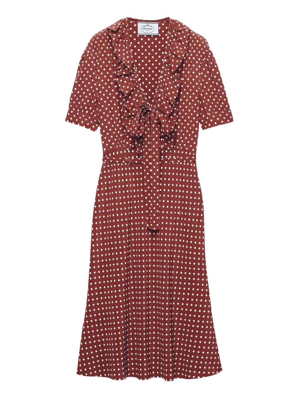 Polka Dot Silk Midi Dress