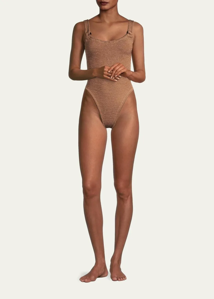 Hunza G Domino One-Piece Swimsuit | Thumbnail 2 Hunza G Domino One-Piece Swimsuit | Thumbnail 2