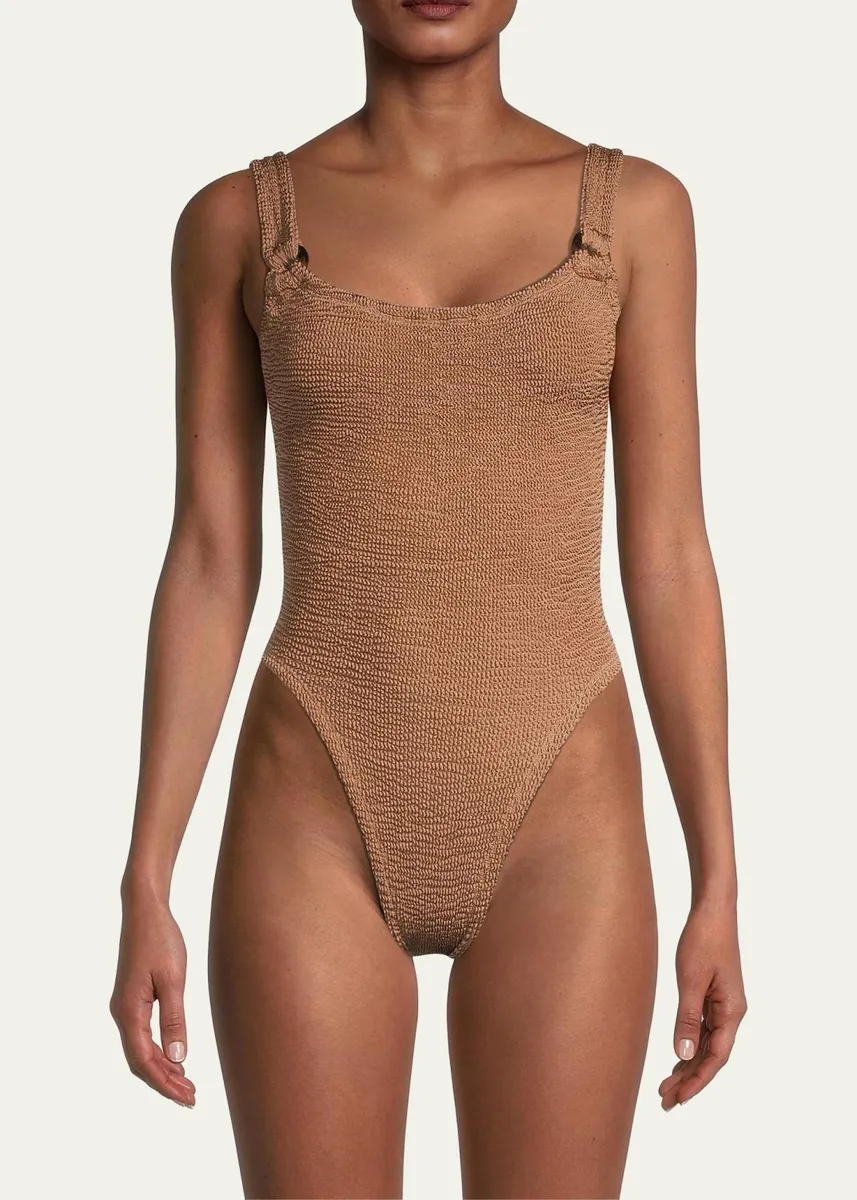 Hunza G Domino One-Piece Swimsuit | Thumbnail 4 Hunza G Domino One-Piece Swimsuit | Thumbnail 4
