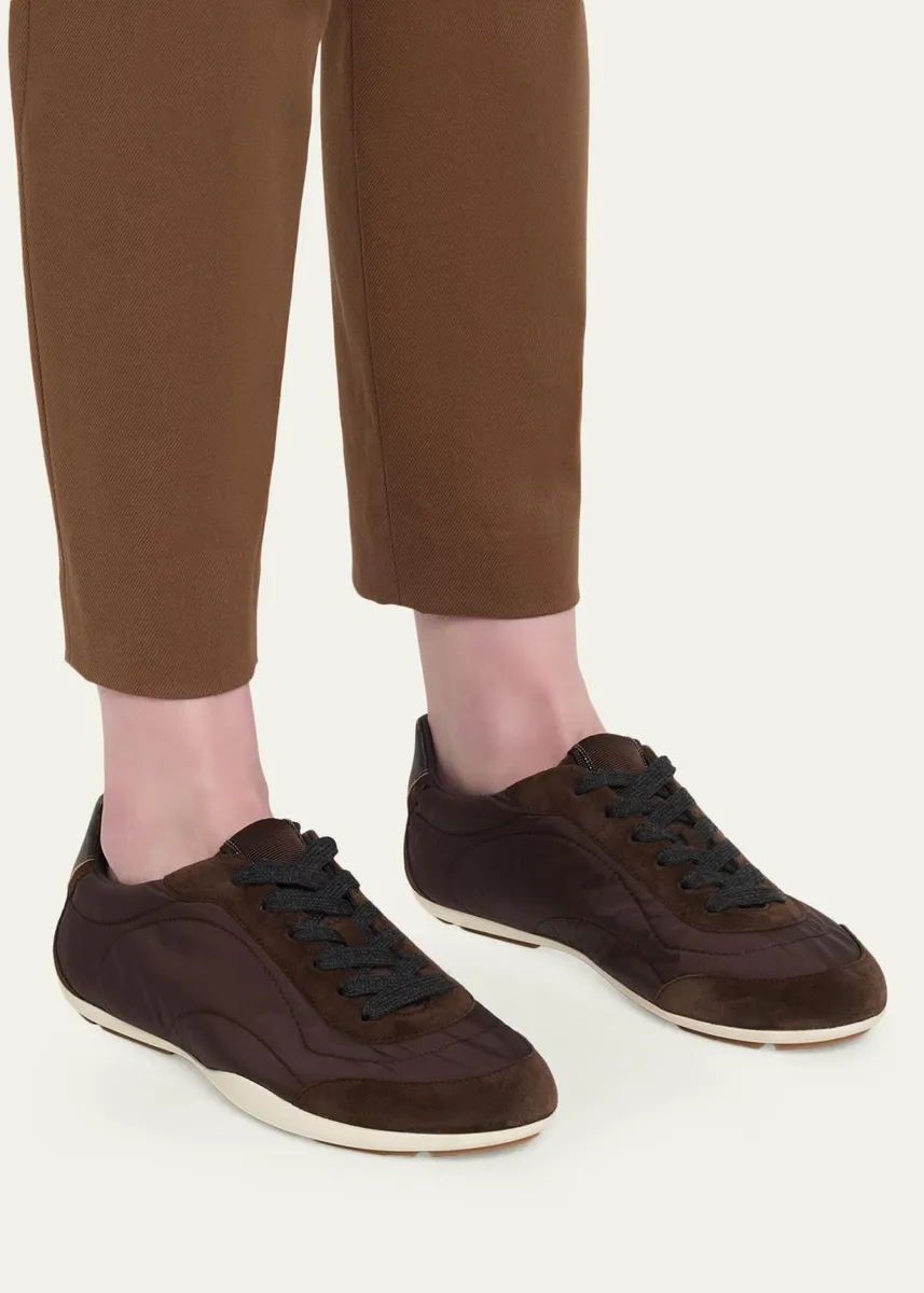 Brunello Cucinelli Nylon Suede Sneakers | Thumbnail 2 Brunello Cucinelli Nylon Suede Sneakers | Thumbnail 2