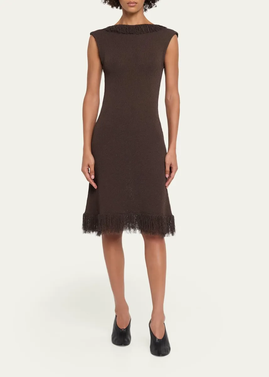 Proenza Schouler Saski Textured Fringe Dress | Thumbnail 2 Proenza Schouler Saski Textured Fringe Dress | Thumbnail 2