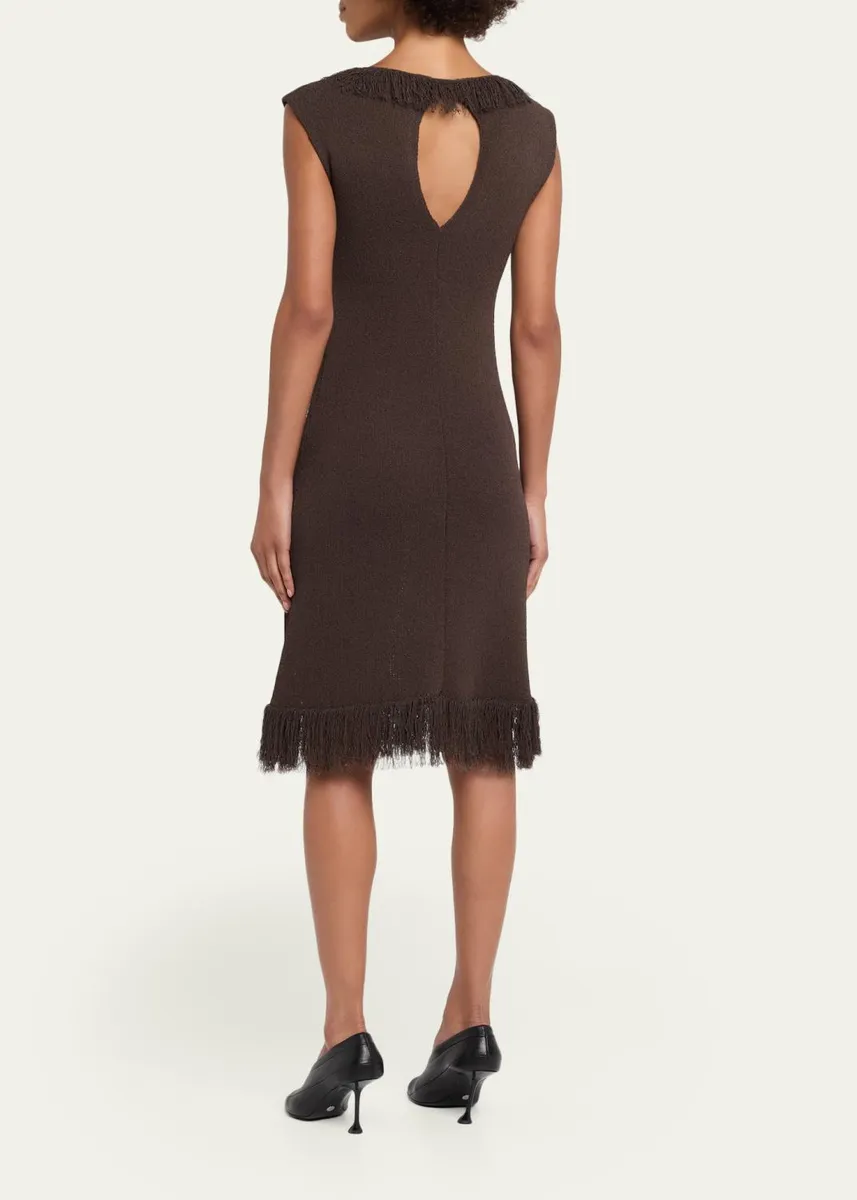 Proenza Schouler Saski Textured Fringe Dress | Thumbnail 3 Proenza Schouler Saski Textured Fringe Dress | Thumbnail 3