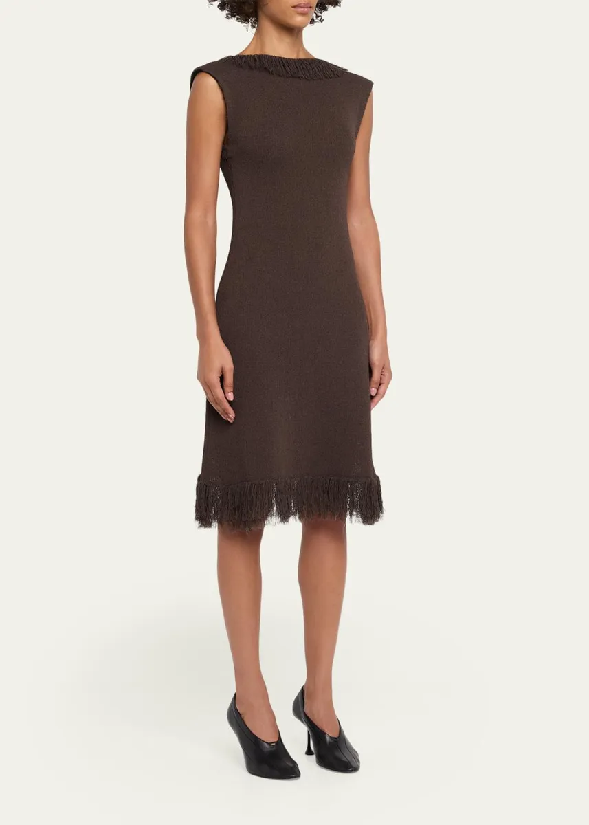 Proenza Schouler Saski Textured Fringe Dress | Thumbnail 4 Proenza Schouler Saski Textured Fringe Dress | Thumbnail 4