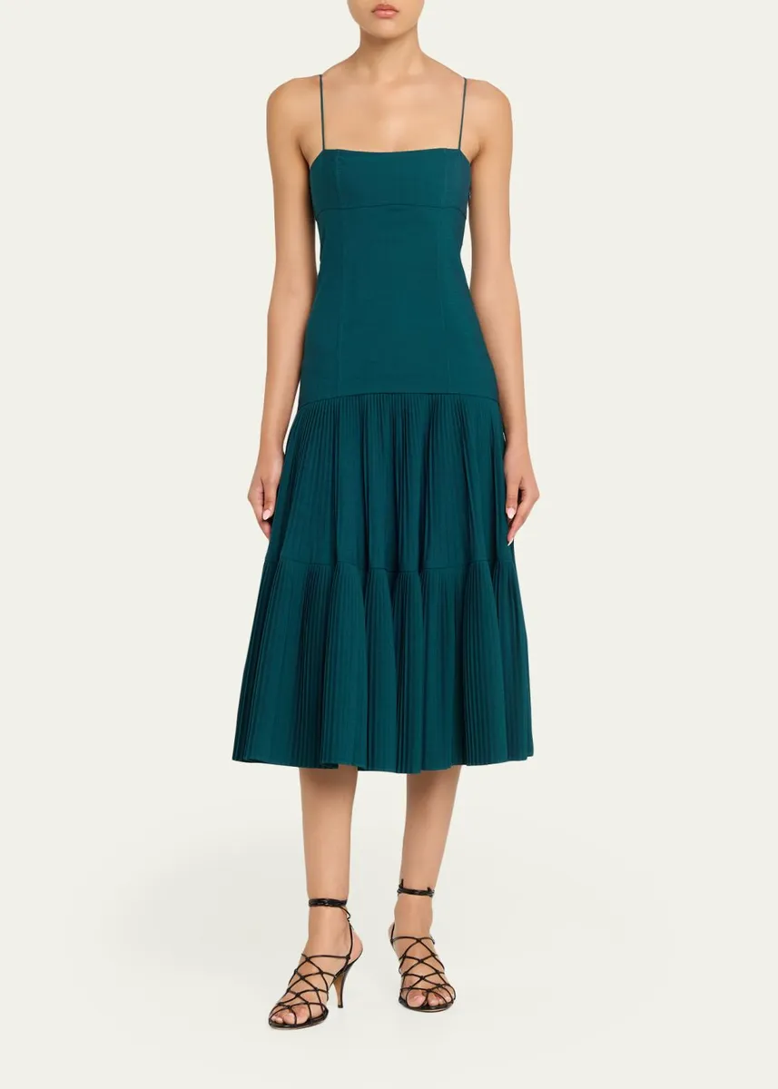 Ulla Johnson Matilda Wool Drop-Waist Midi Dress | Thumbnail 2