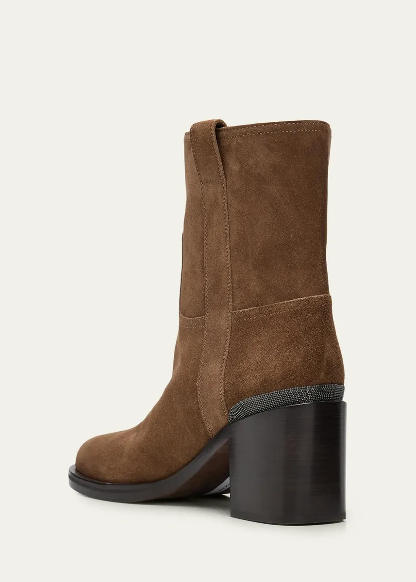 Brunello Cucinelli 60mm Suede Ankle Boots | Thumbnail 4