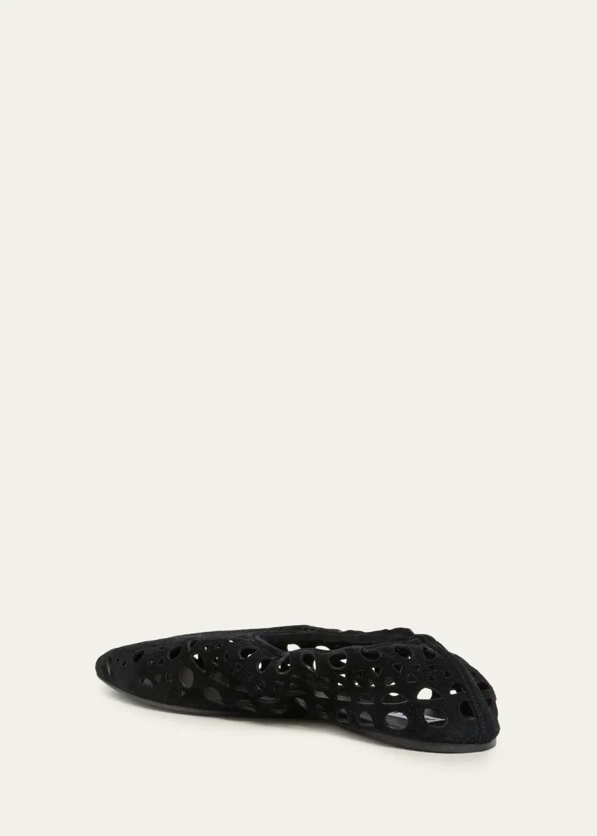 ALAÏA Neo Vienne Suede Slippers | Thumbnail 2