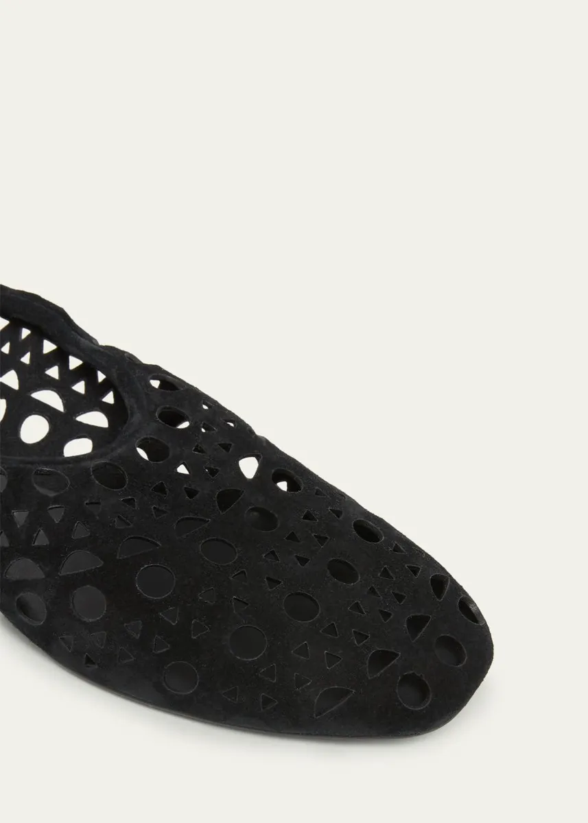 ALAÏA Neo Vienne Suede Slippers | Thumbnail 3