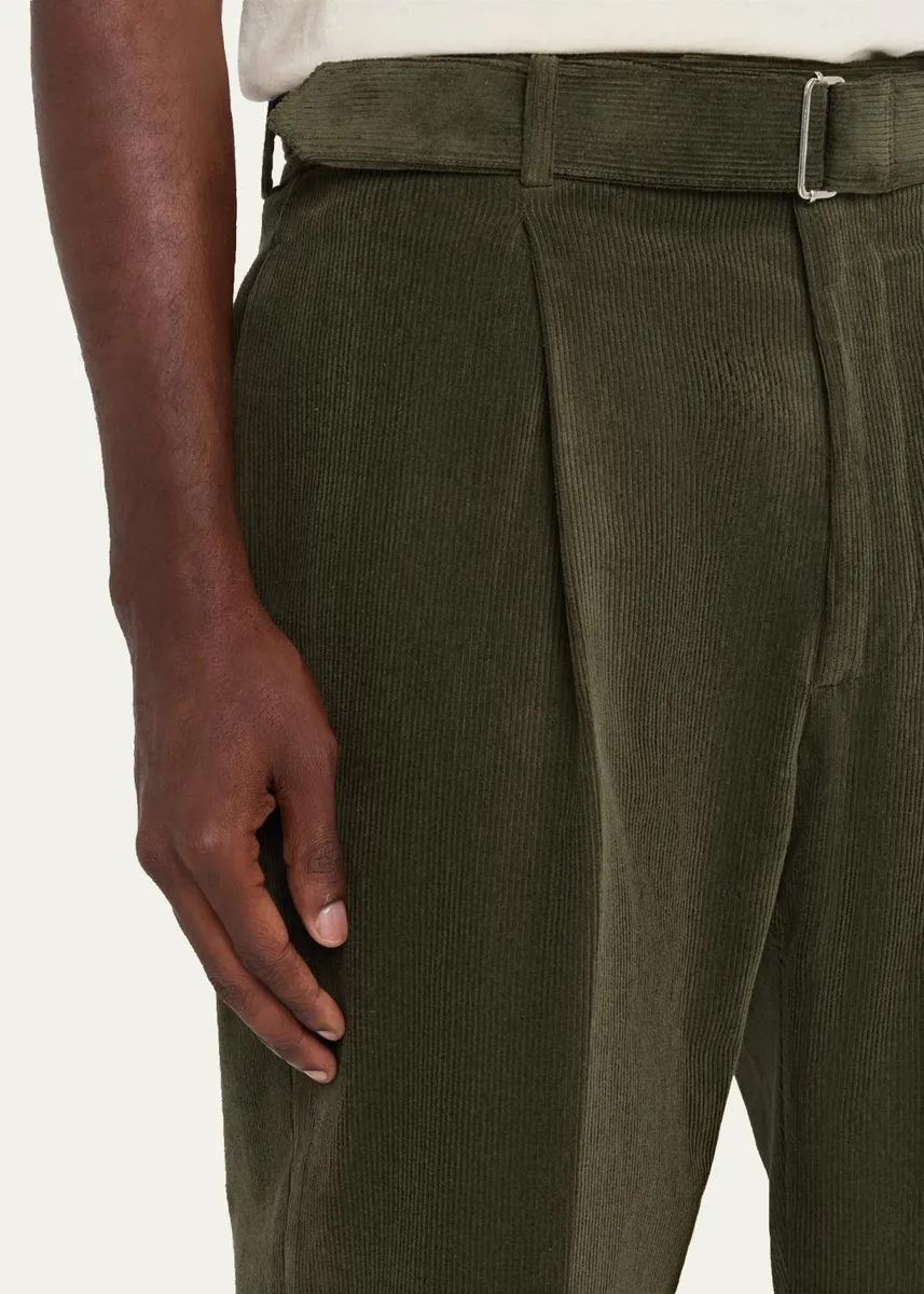 OFFICINE GÉNÉRALE Men's Hugo Corduroy Belted Trousers | Thumbnail 5 OFFICINE GÉNÉRALE Men's Hugo Corduroy Belted Trousers | Thumbnail 5