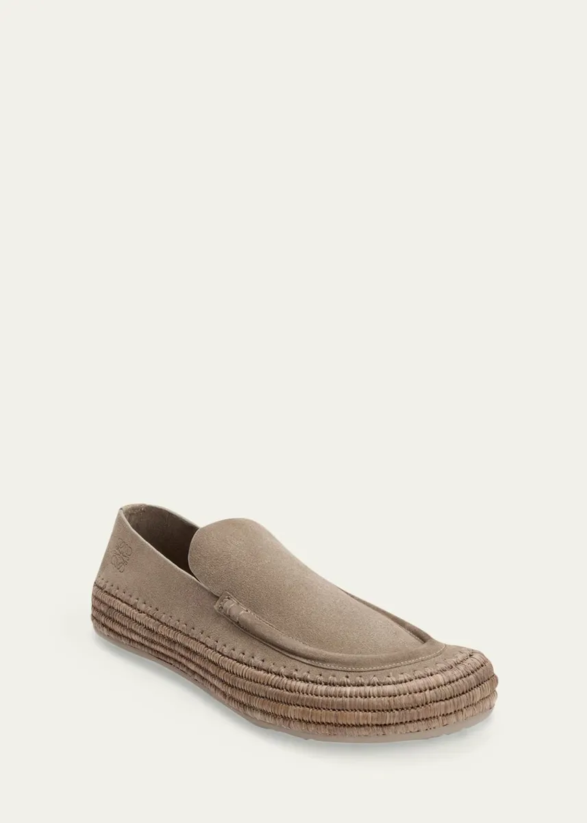 Loewe x Paula's Ibiza Rio Suede & Raffia Loafers | Thumbnail 2 Loewe x Paula's Ibiza Rio Suede & Raffia Loafers | Thumbnail 2