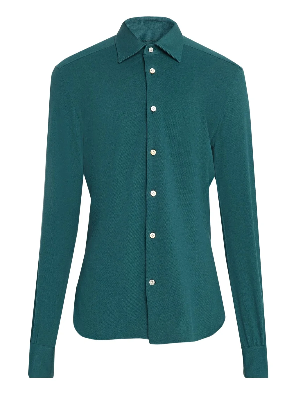 Kiton Men's Solid Cotton Classic-Fit Sport Shirt