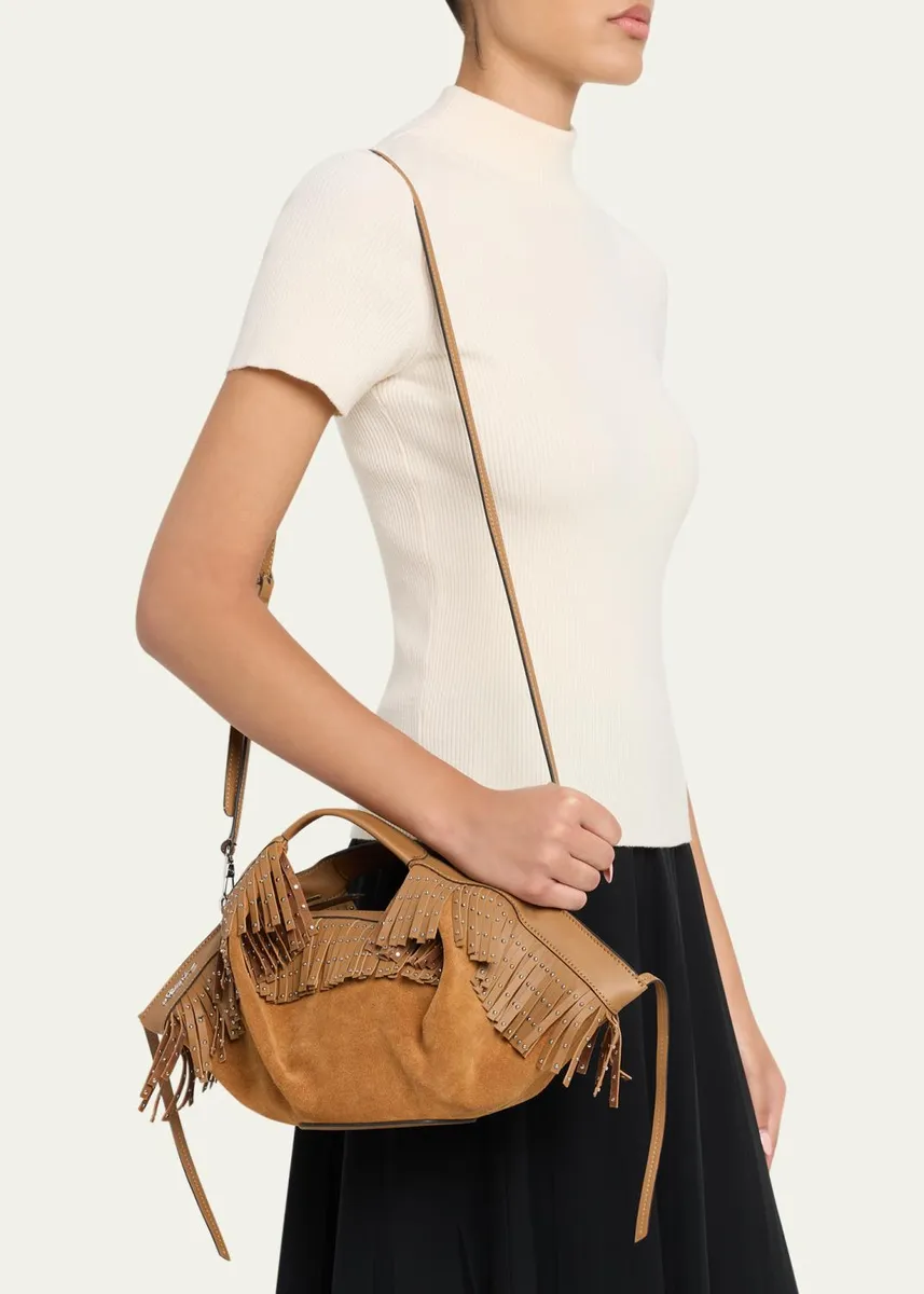 3.1 Phillip Lim Luna Mini Fringe-Trim Suede Crossbody Bag | Thumbnail 2