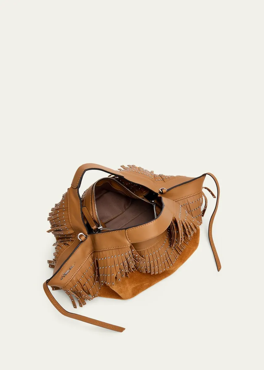 3.1 Phillip Lim Luna Mini Fringe-Trim Suede Crossbody Bag | Thumbnail 4