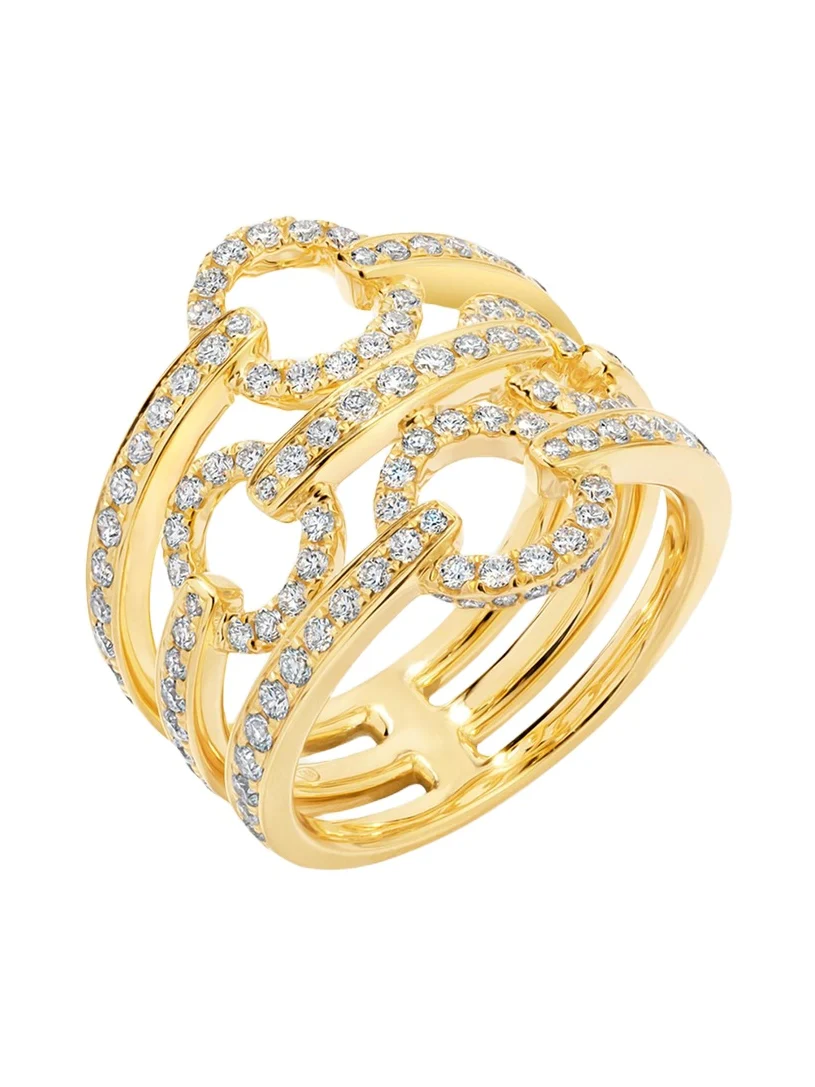 Graziela Gems 18K Diamond Halter Statement Ring