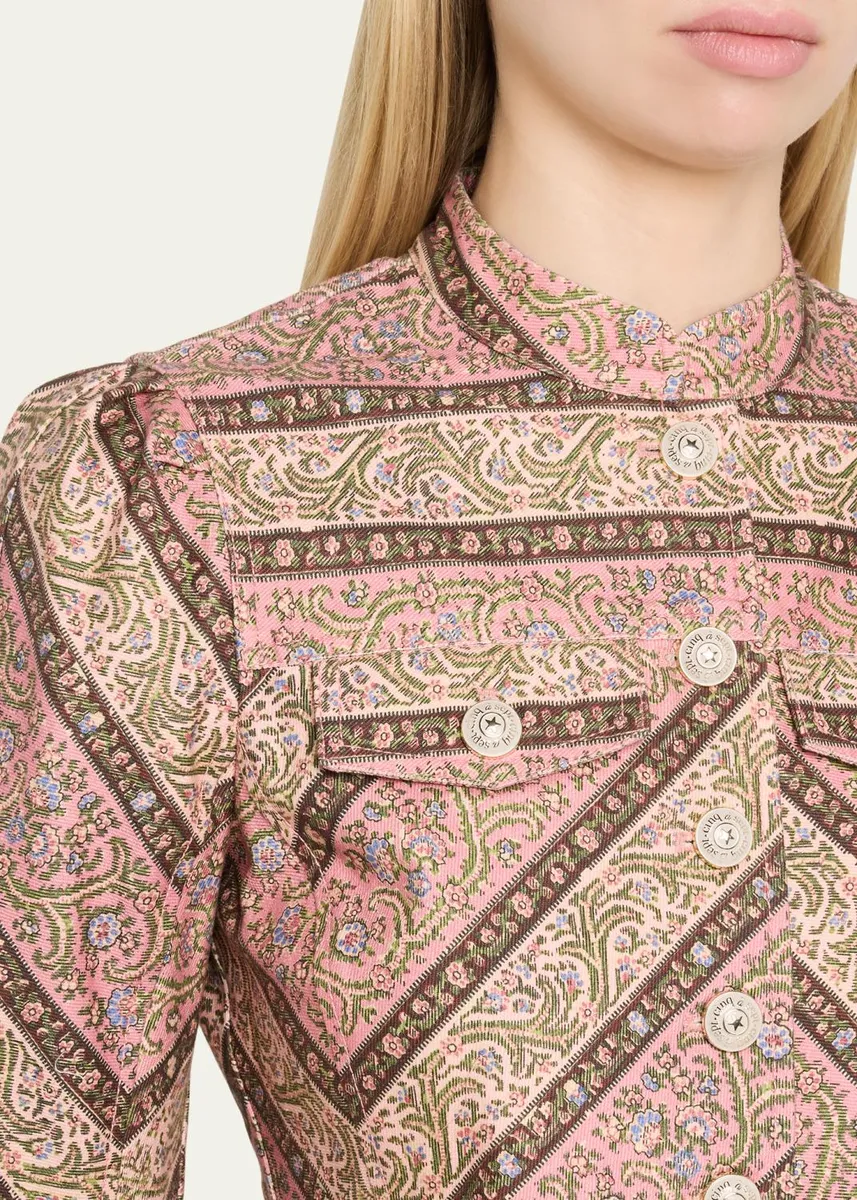 Cinq à Sept Pepper Paisley Denim Jacket | Thumbnail 5