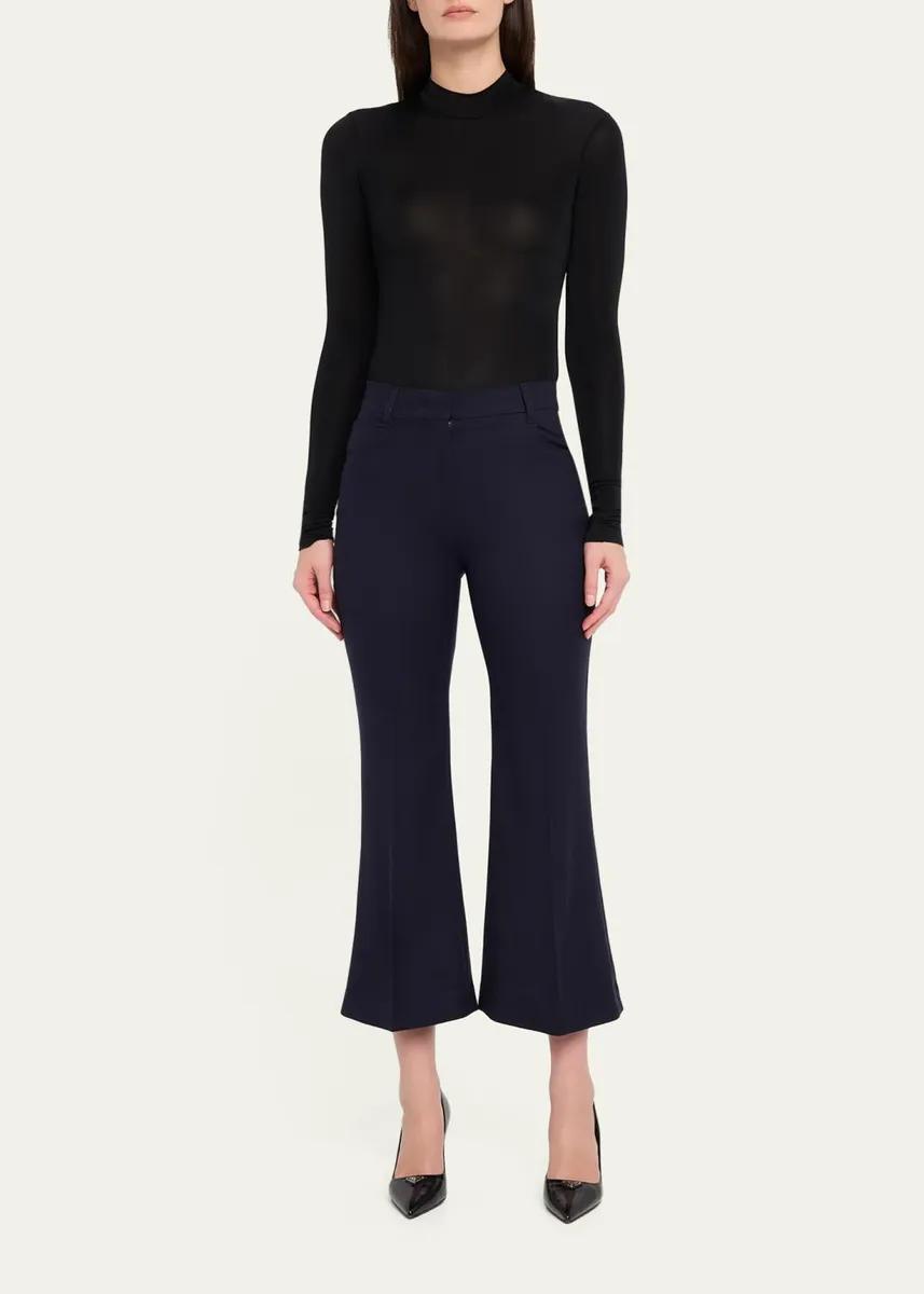 Stella McCartney Mid-Rise Wool Kickflare Crop Pants | Thumbnail 2