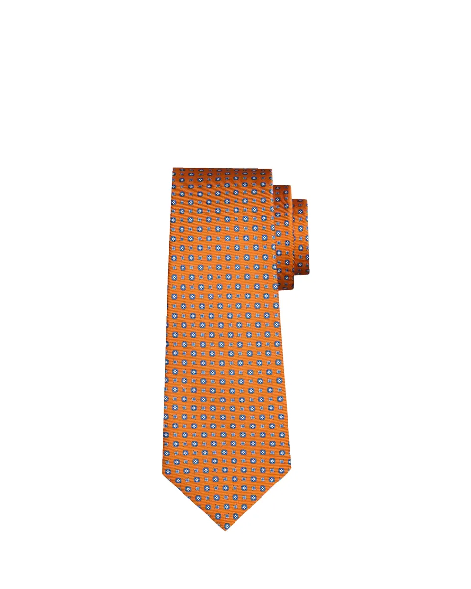 Kiton Men's Geometric Silk Sevenfold Tie | Thumbnail 2