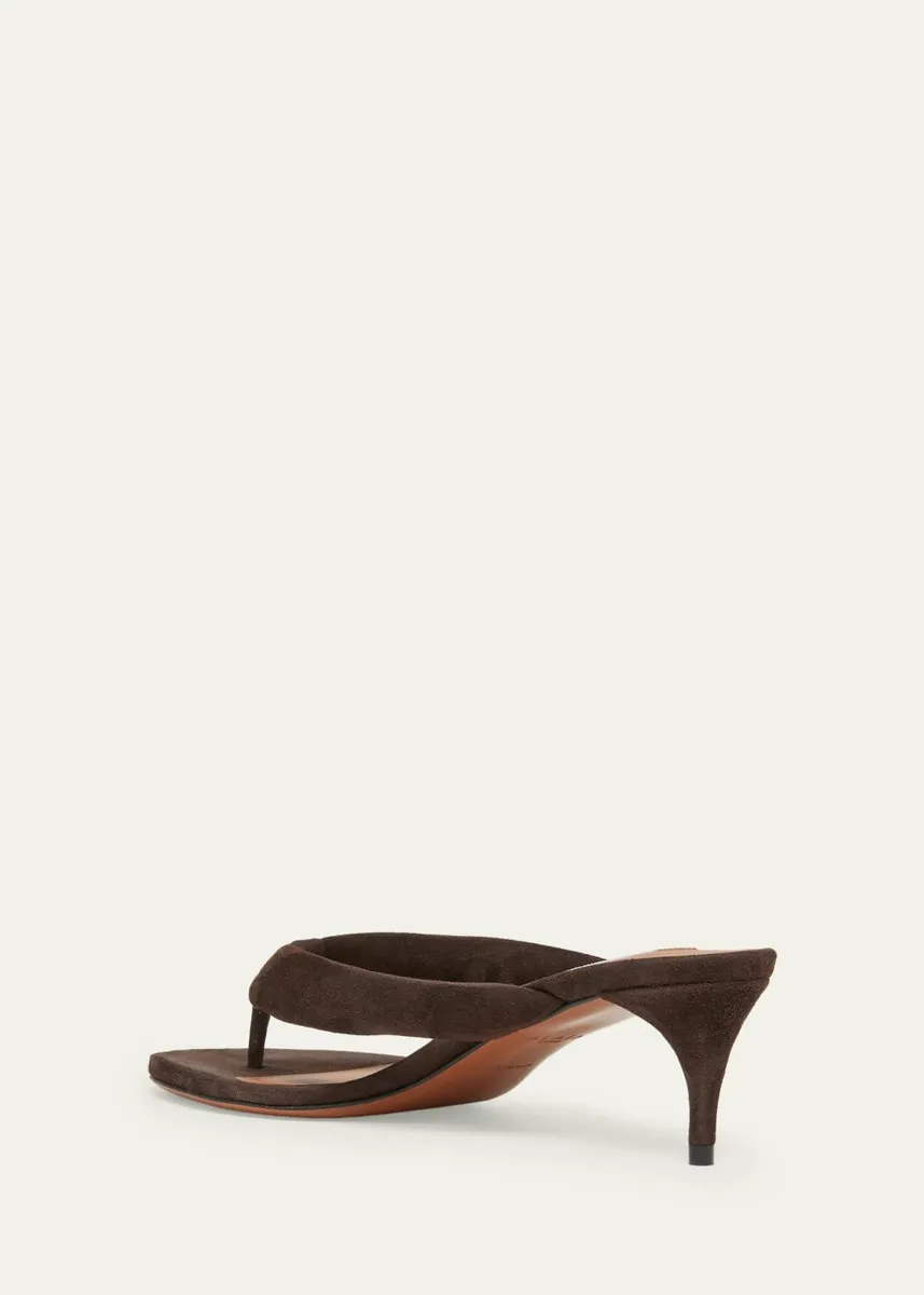 ALAÏA 55mm Padded Suede Thong Sandals | Thumbnail 2