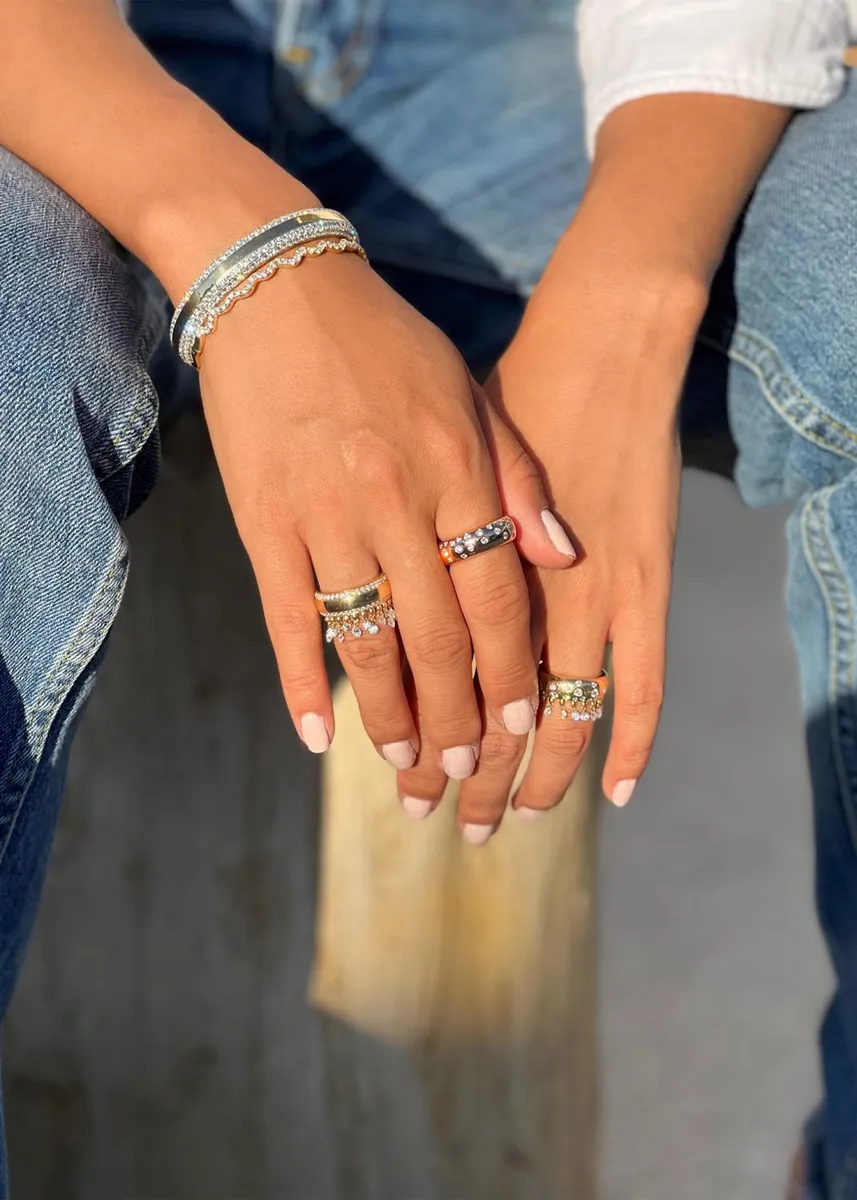 Graziela Gems 18K Dazzling Floating Diamond Cigar Band | Thumbnail 2