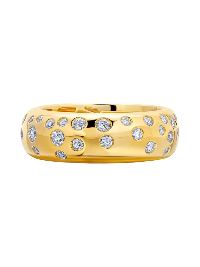 18K Dazzling Floating Diamond Cigar Band