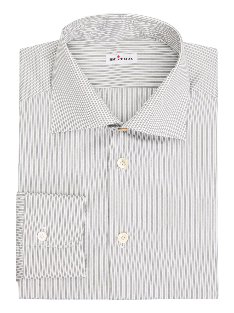 Kiton Men's Multi-Stripe Cotton Dress Shirt