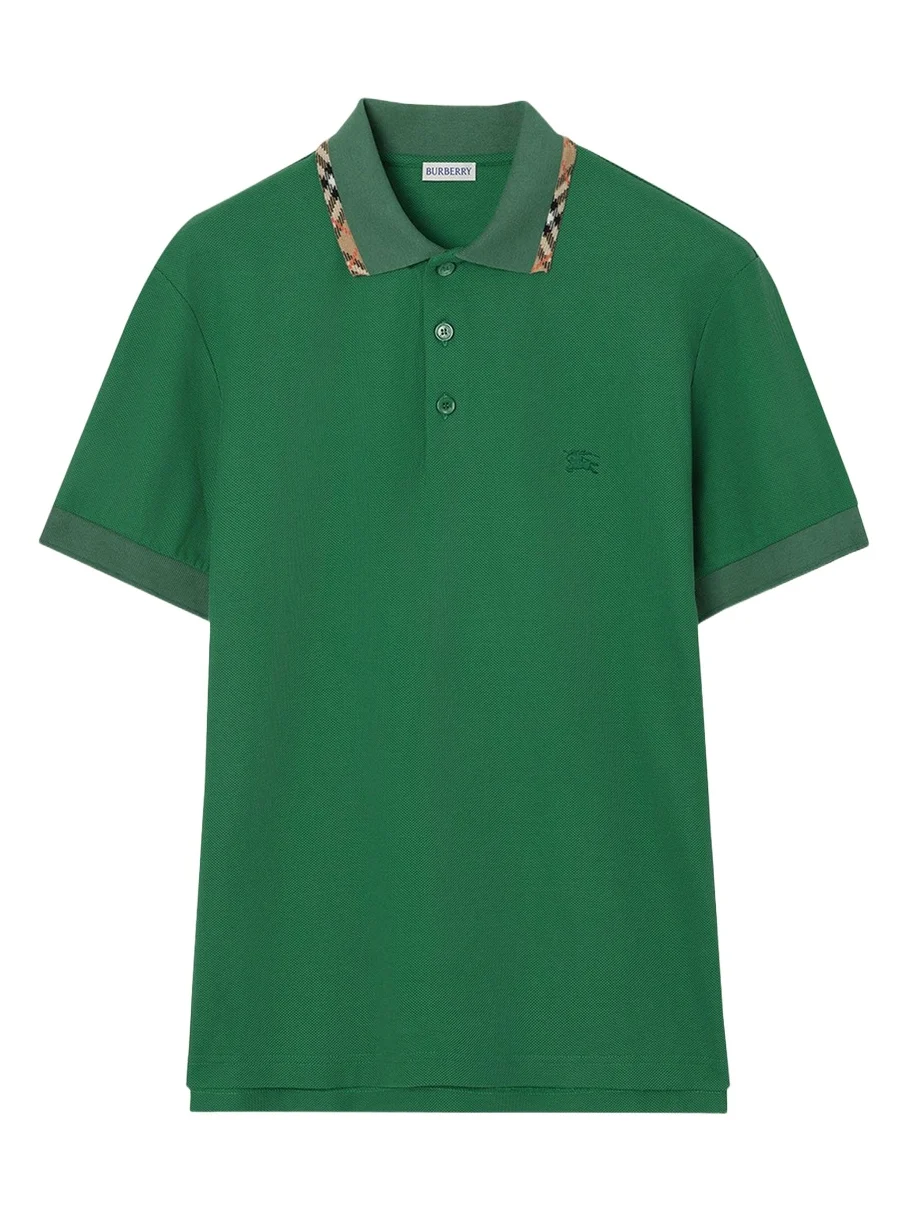 Burberry Men's Eddie Check-Trim Cotton Polo Shirt