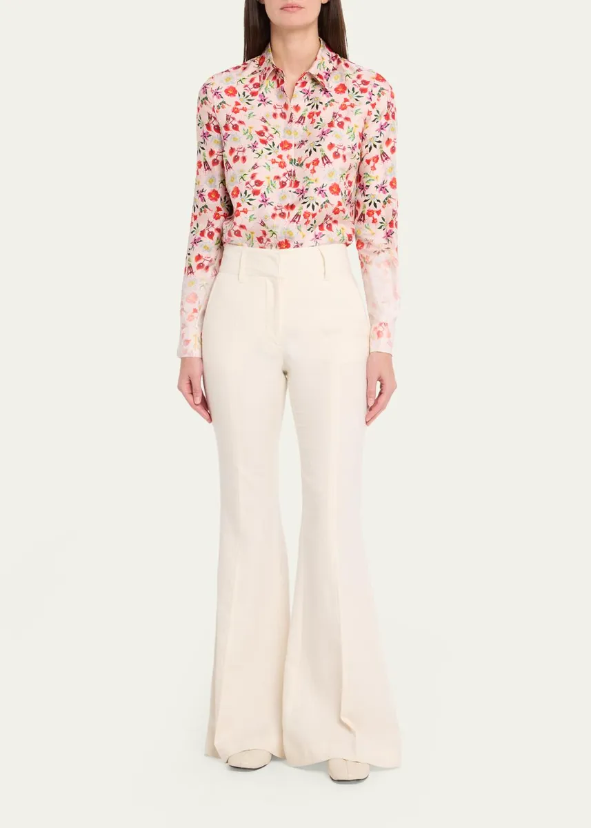 Gabriela Hearst Henri Ombre Floral Silk Button-Down Blouse | Thumbnail 2 Gabriela Hearst Henri Ombre Floral Silk Button-Down Blouse | Thumbnail 2