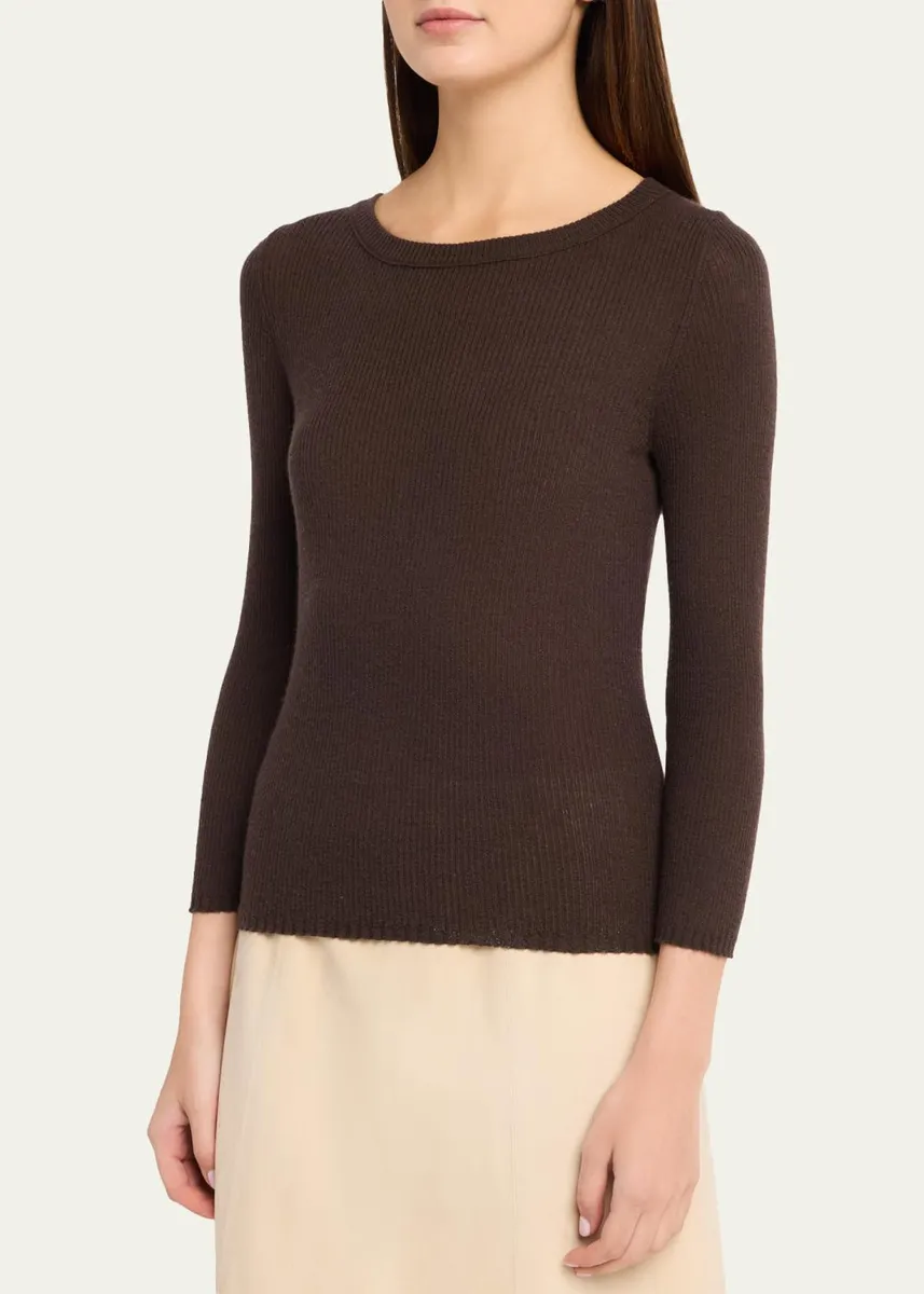 Vince Boat-Neck Cashmere-Silk Top | Thumbnail 4