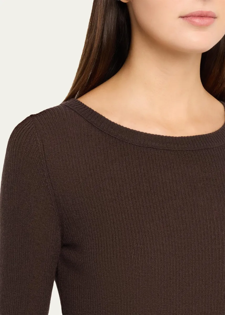 Vince Boat-Neck Cashmere-Silk Top | Thumbnail 5