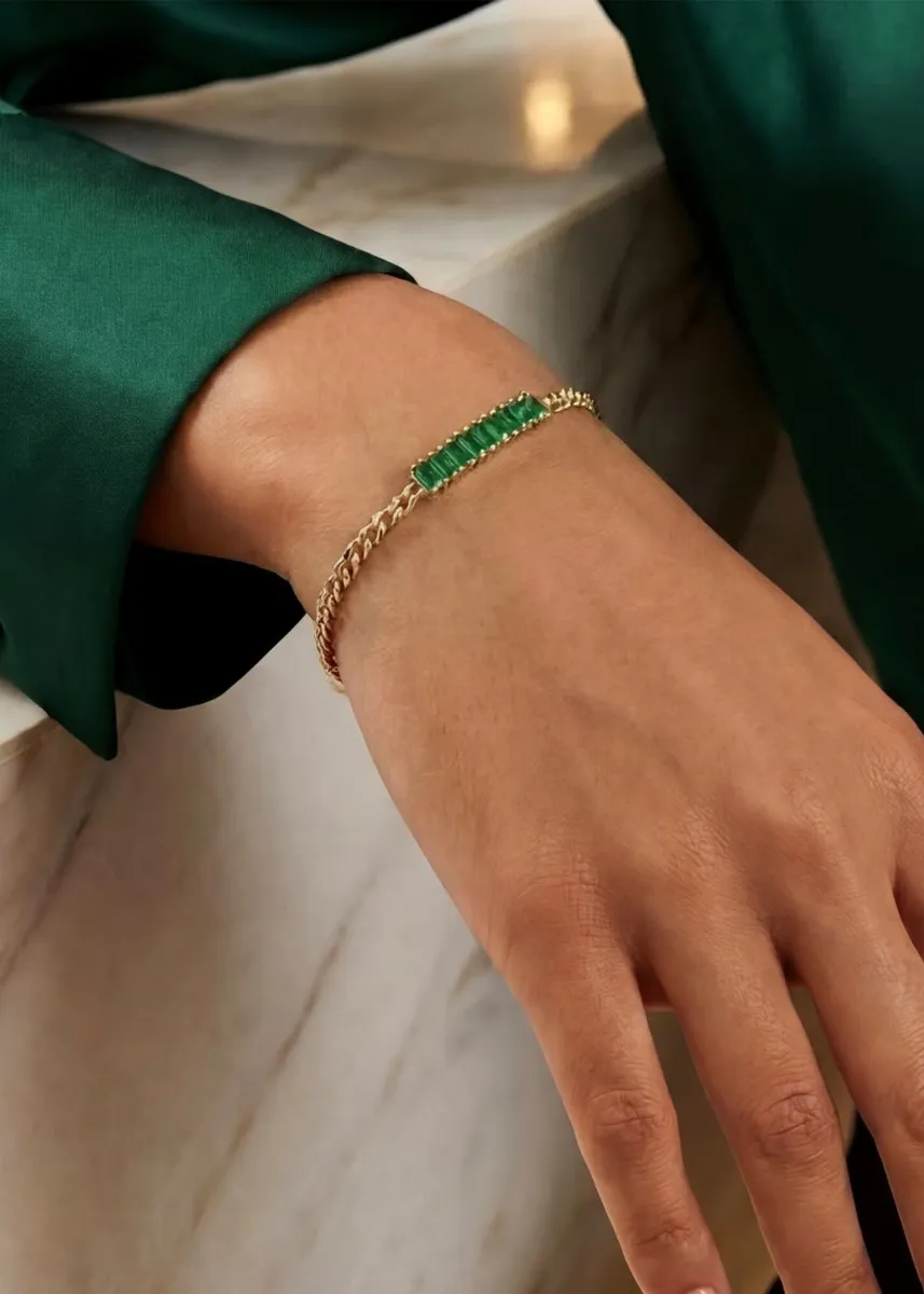 Gwen Beloti Destined CZ Emerald Bracelet | Thumbnail 2 Gwen Beloti Destined CZ Emerald Bracelet | Thumbnail 2