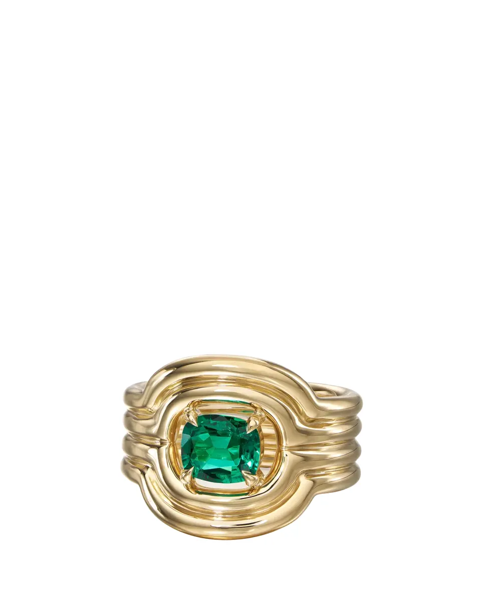 Melissa Kaye 18K Rocky Rae Pinky Ring with Emerald | Thumbnail 2 Melissa Kaye 18K Rocky Rae Pinky Ring with Emerald | Thumbnail 2