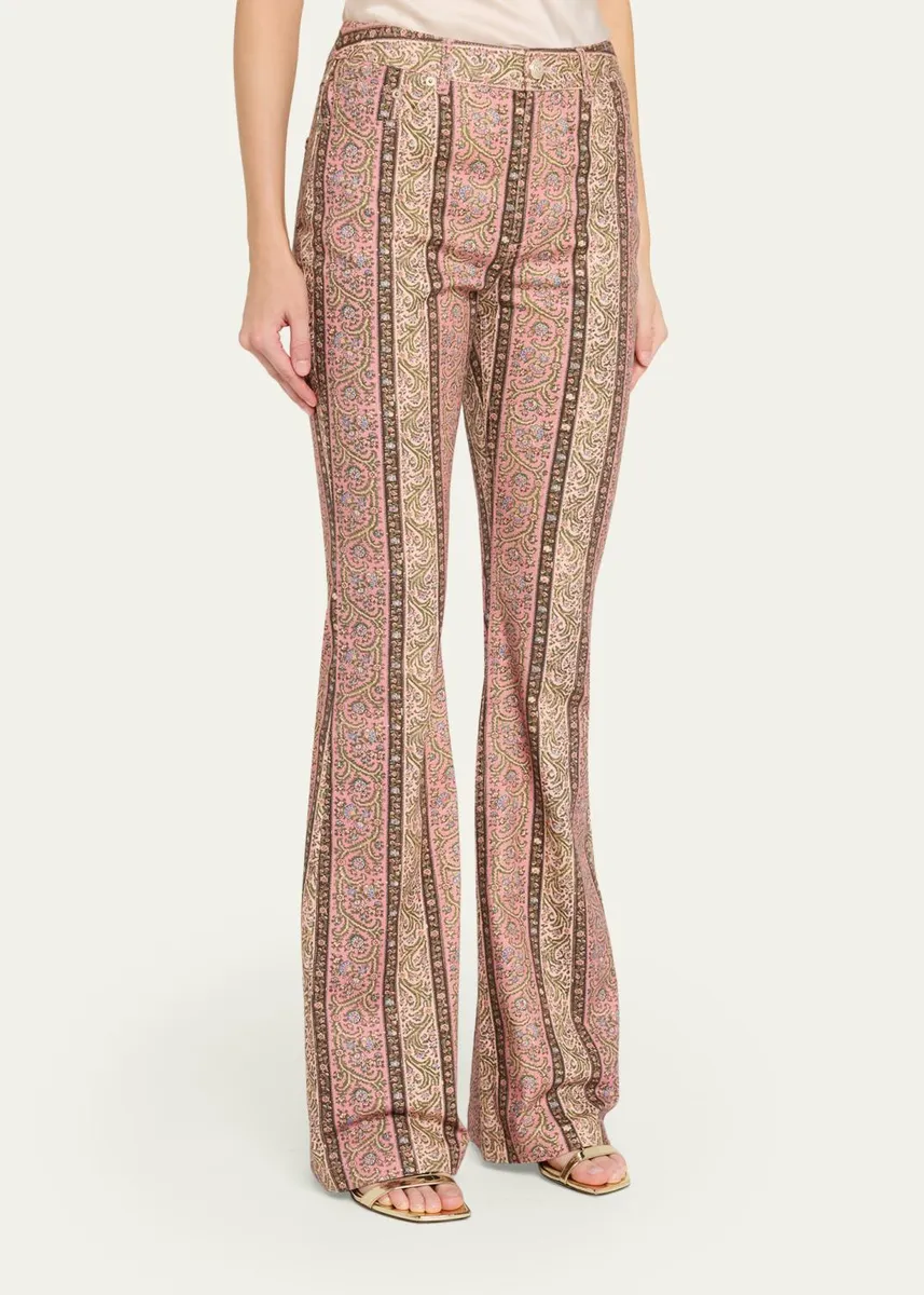 Cinq à Sept Pepper Paisley Flare Jeans | Thumbnail 4