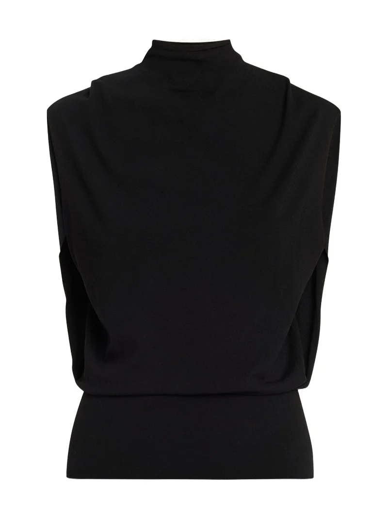 Juli Draped High-Neck Top Juli Draped High-Neck Top