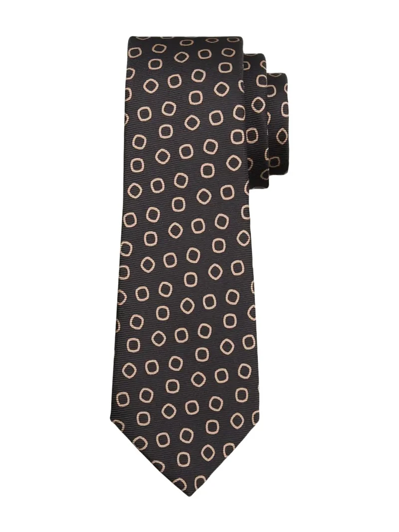 Kiton Men's Geometric Outline Silk Sevenfold Tie