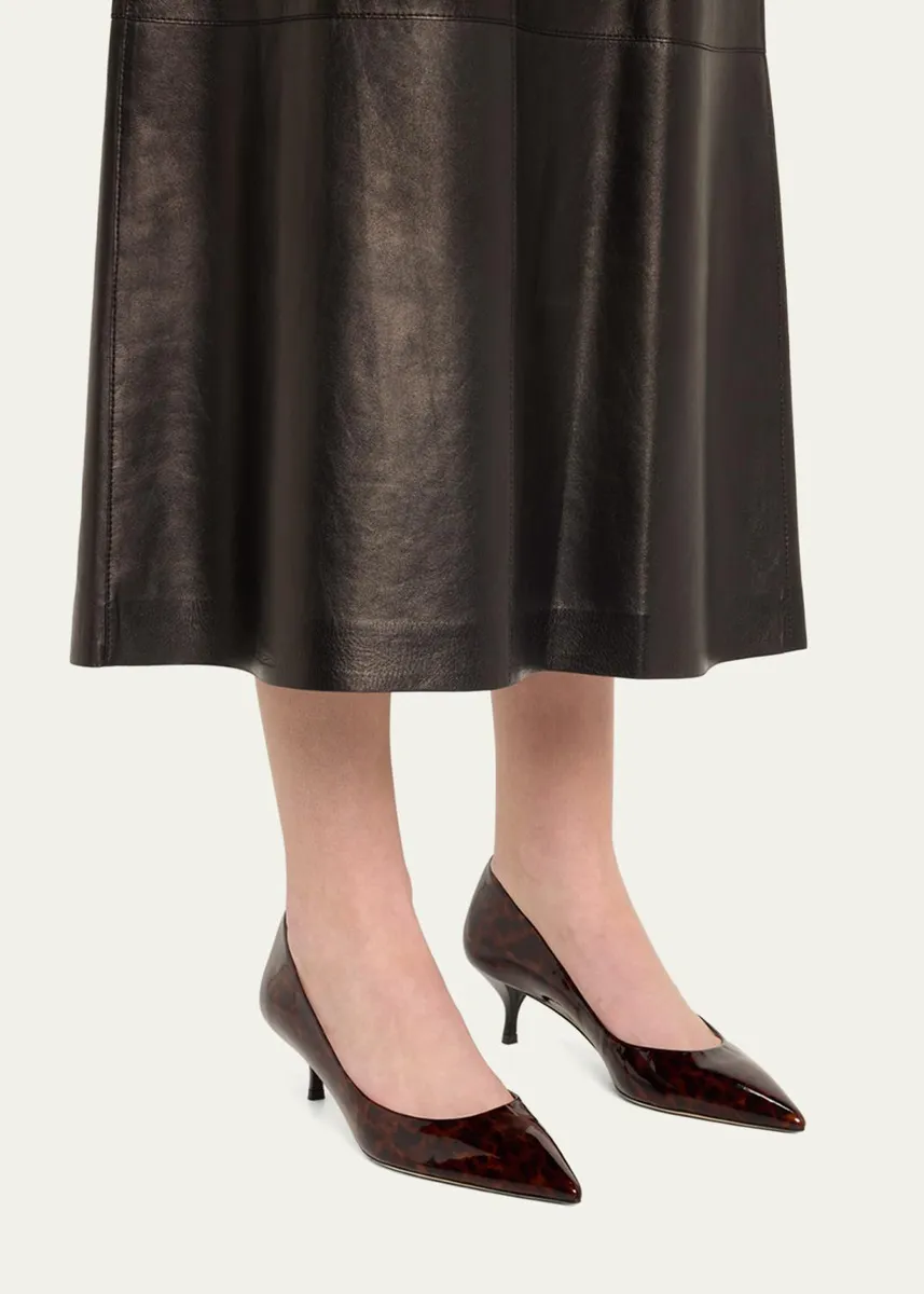 Stuart Weitzman Stuart Power Tortoise Leather Pumps | Thumbnail 4 Stuart Weitzman Stuart Power Tortoise Leather Pumps | Thumbnail 4