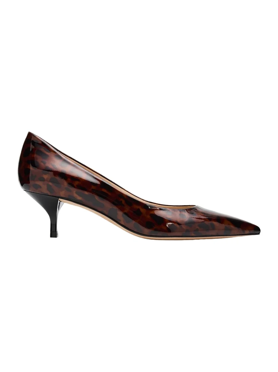 Stuart Weitzman Stuart Power Tortoise Leather Pumps