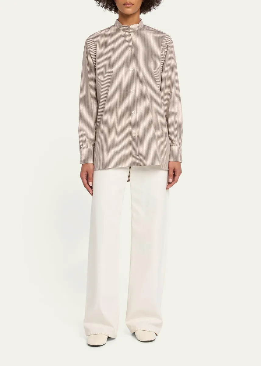 OFFICINE GÉNÉRALE Auria Striped Cotton Shirt | Thumbnail 2